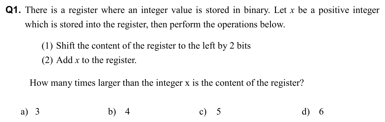 Question 1