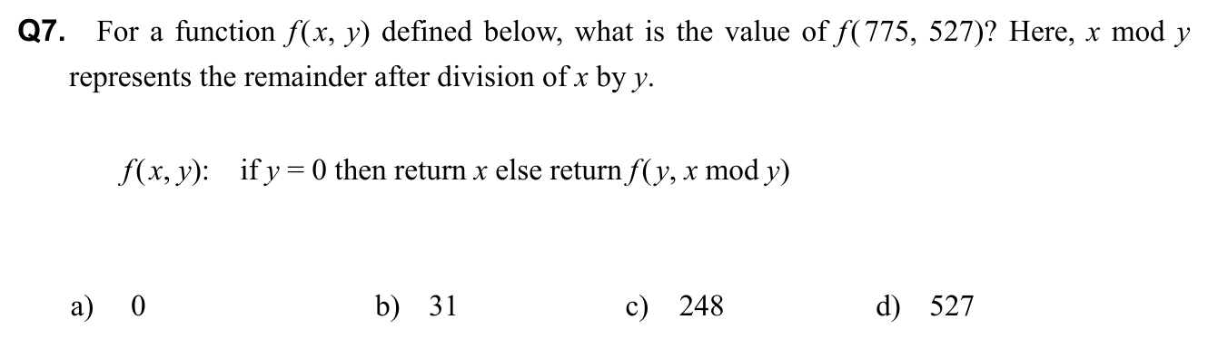Question 7