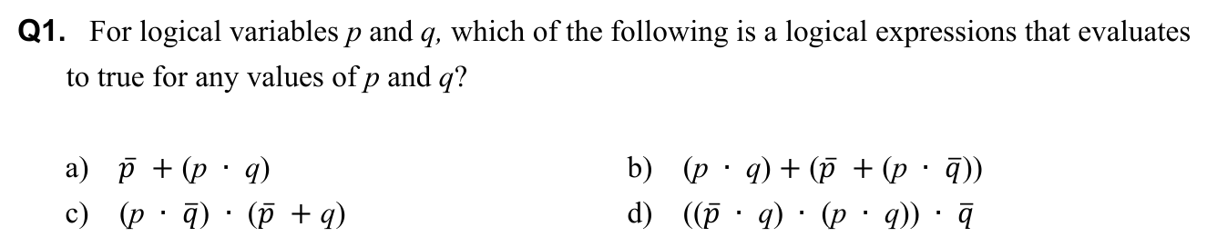 Question 1