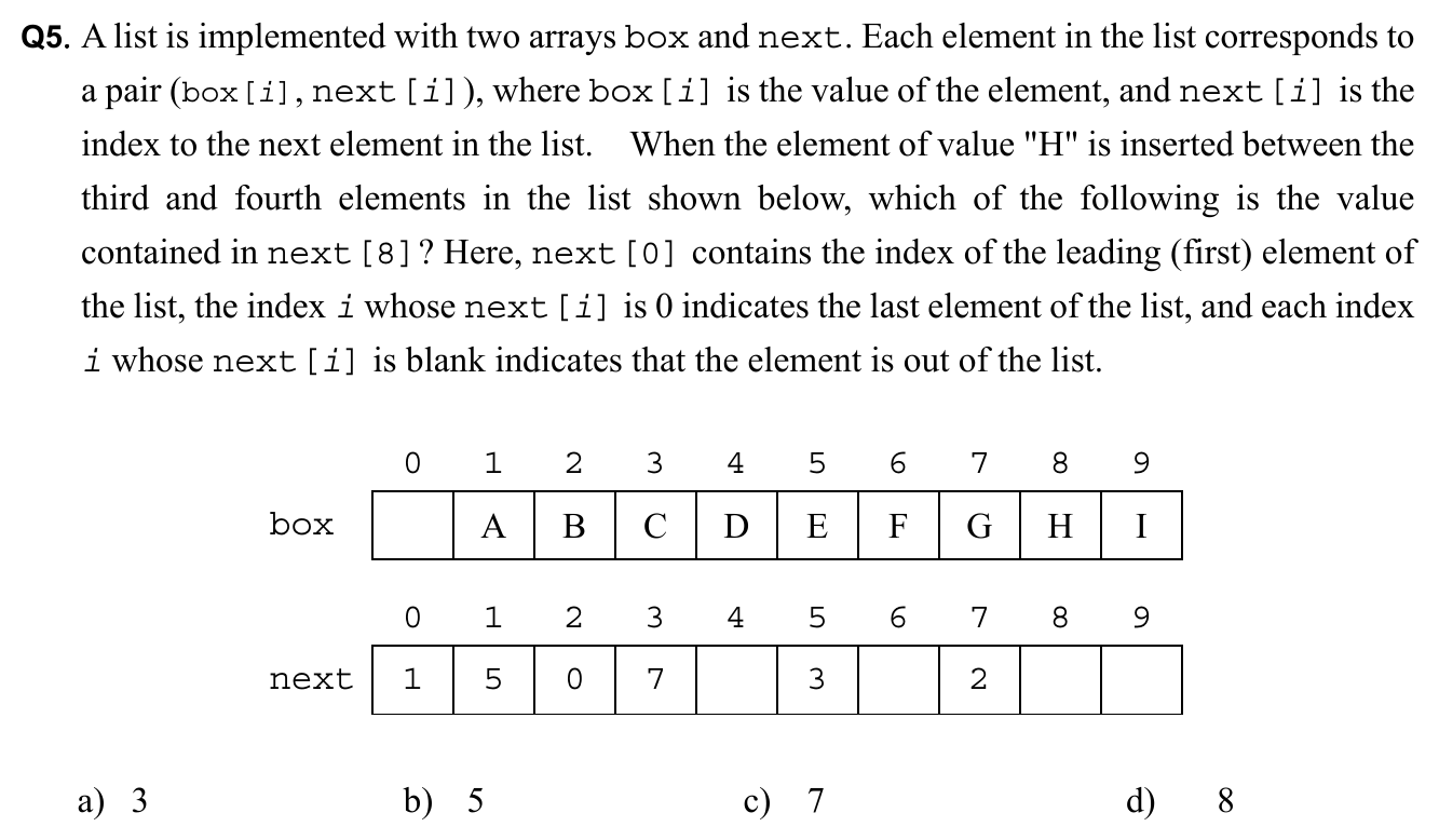 Question 5