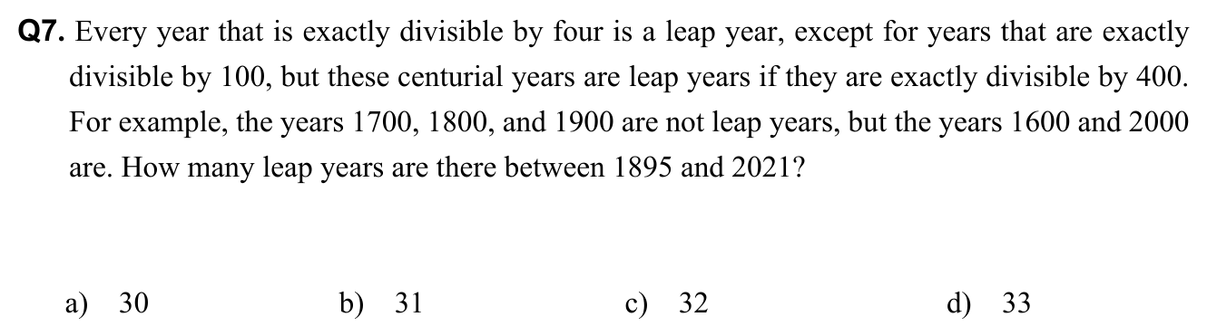Question 7