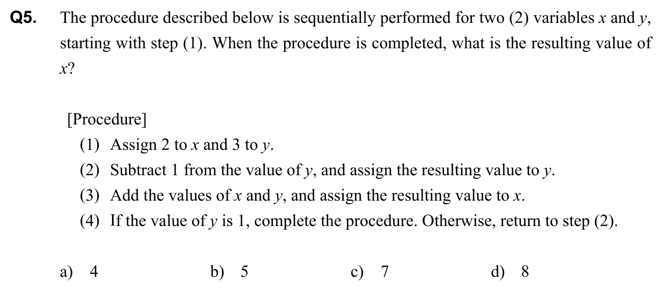 Question 5