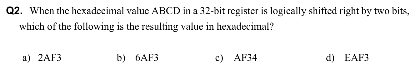 Question 2