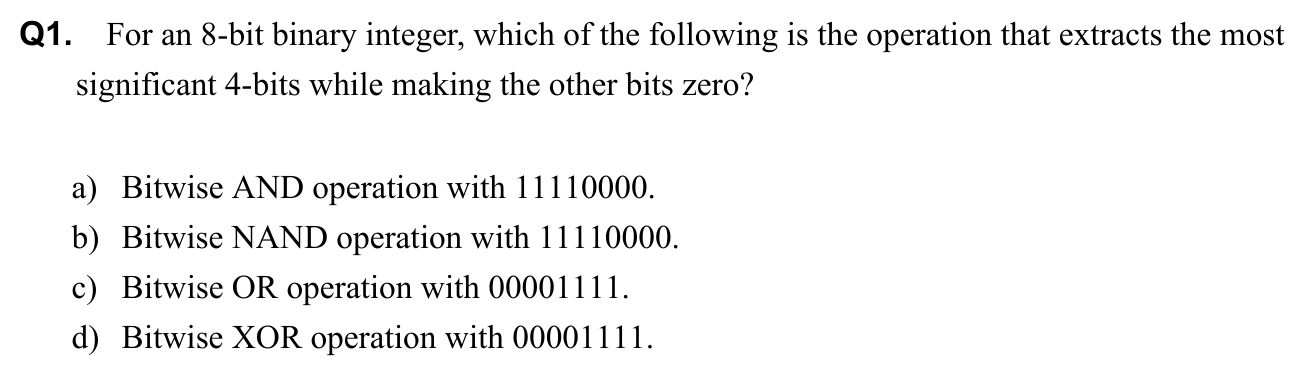 Question 1